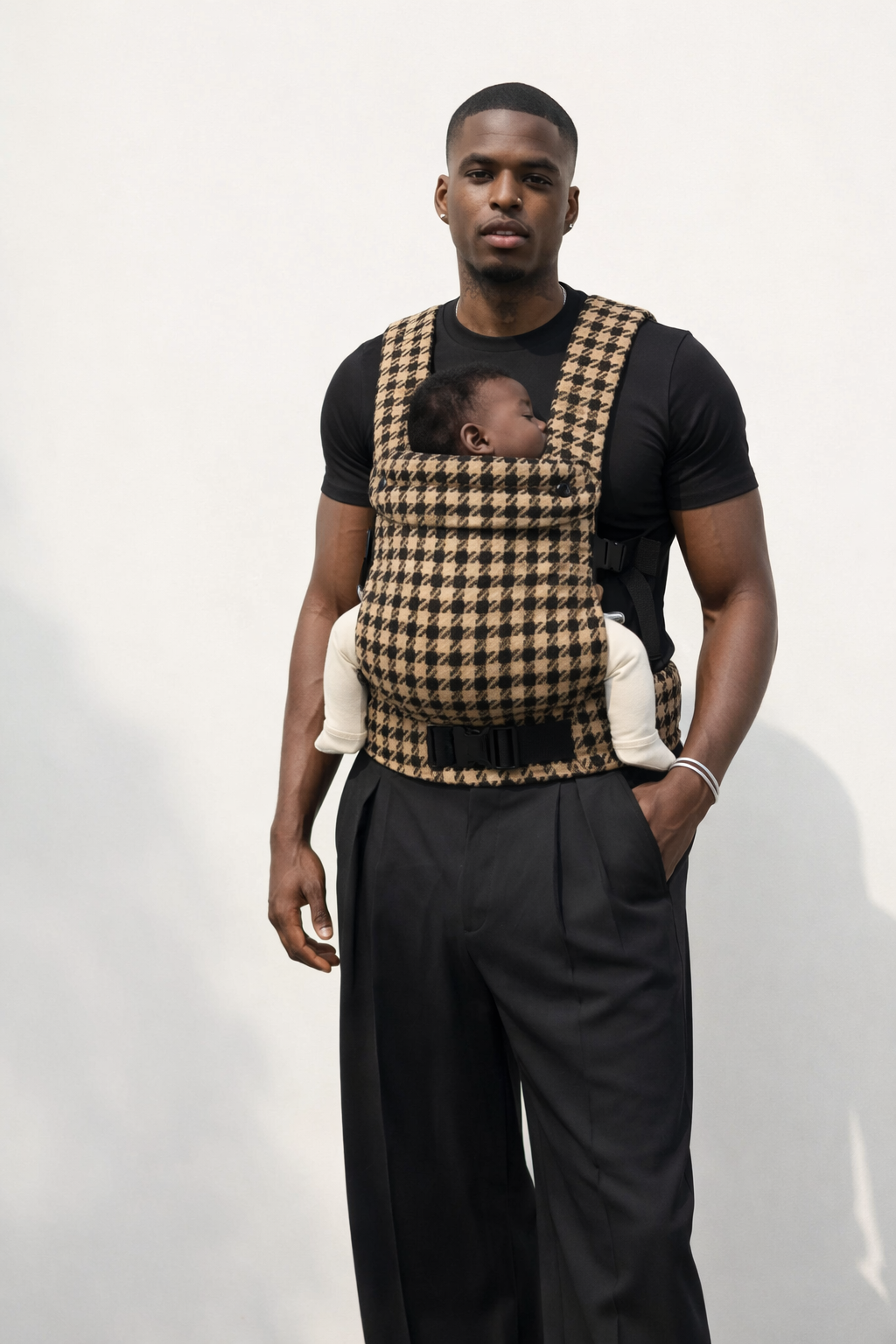 Haven Baby Carrier - Coffee Houndstooth