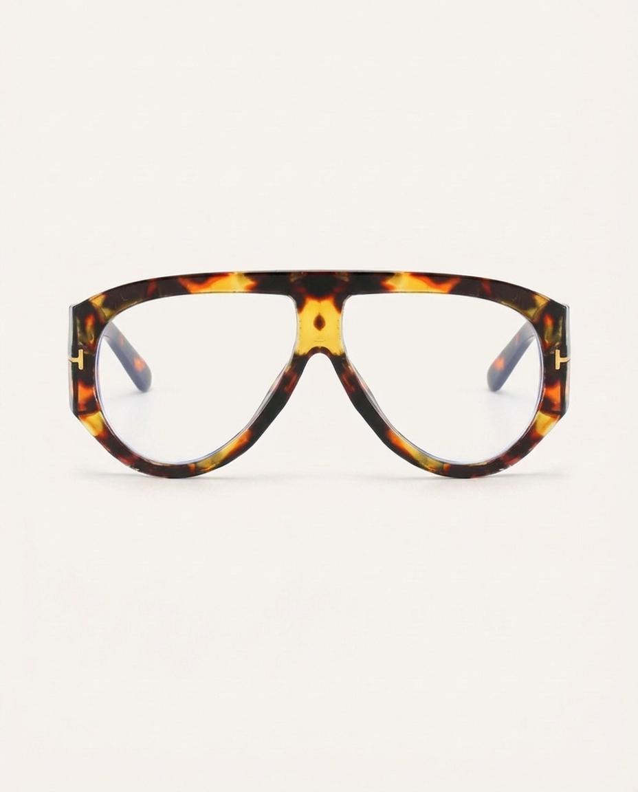 Rolla | Clear Frames | Gold Accent