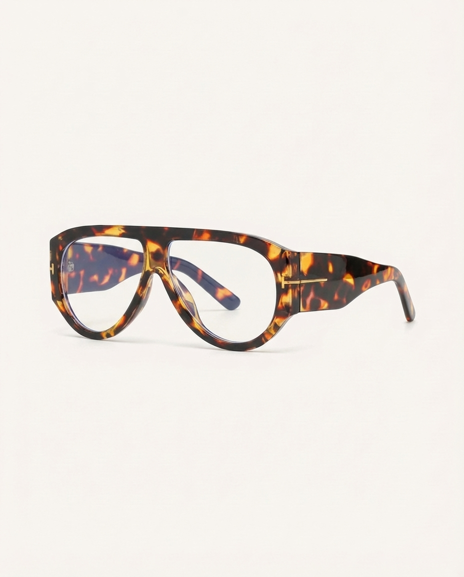 Rolla | Clear Frames | Gold Accent